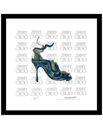 Globe Photos Retail Llc Fairchild Paris Blue Suede Shoe In Black