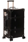 Globe-trotter 4 Wheel Medium Check In Black & Black Chrome