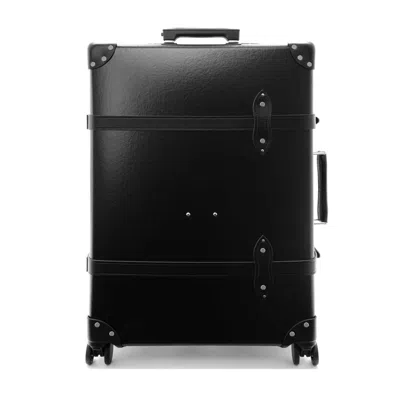 Globe-trotter Globe Trotter Centenary Large Check-in Suitcase With Leather Accents In Black