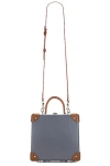 Globe-trotter The London Square Bag 20x20x11cm In Grey & Caramel
