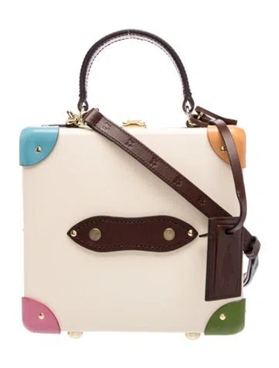 Pre-owned Globe-trotter Leather Top Handle Bag In Neutrals