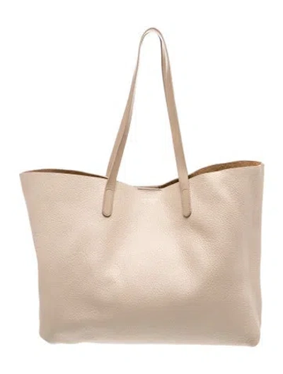 Pre-owned Globe-trotter Leather Tote In Neutral