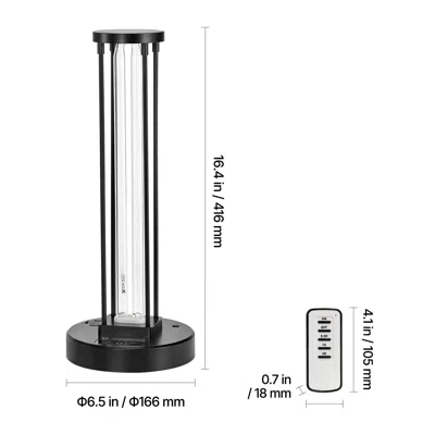 Gloplus Uv Light, 36w Ultraviolet Lamp With Ozone Purifier, Uvc Lamp With 30/60/120 Minutes 3-gear Timer And