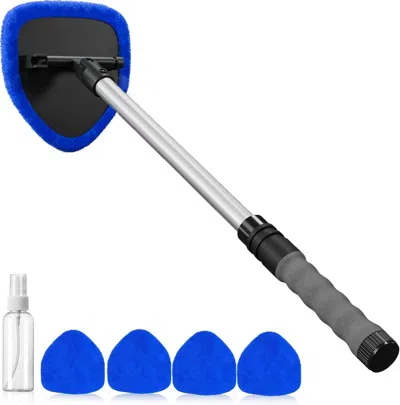 Gloplus Windshield Cleaning Tool, Car Window Cleaner Windshield Cleaner With 4 Reusable And Washable Microfi