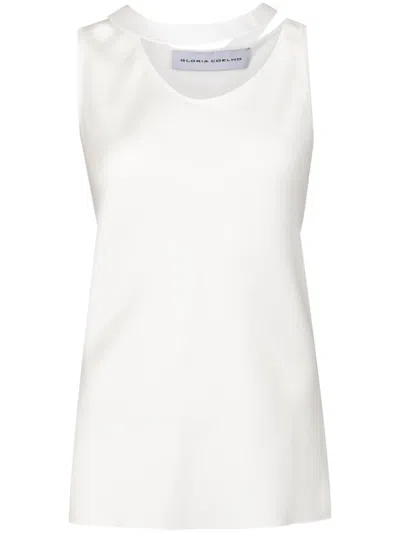 Gloria Coelho Asymmetric-neck Tank Top In White