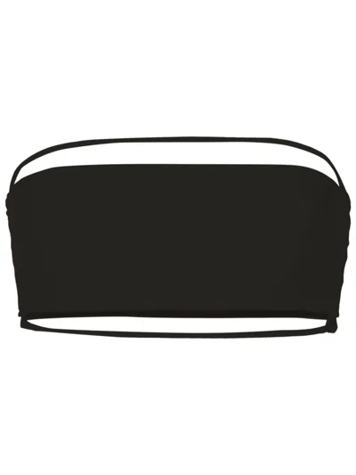 Gloria Coelho Bandeau Bikini Top In Black