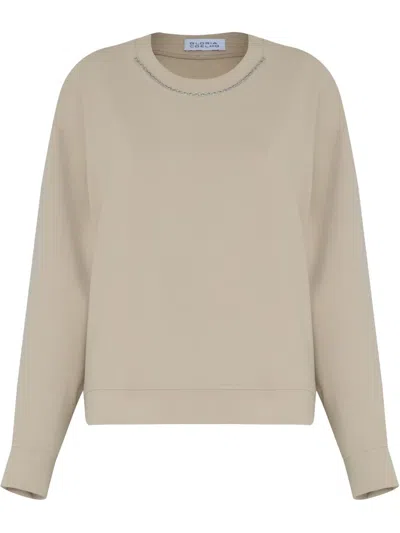 Gloria Coelho Chain-detail Sweatshirt In Neutrals