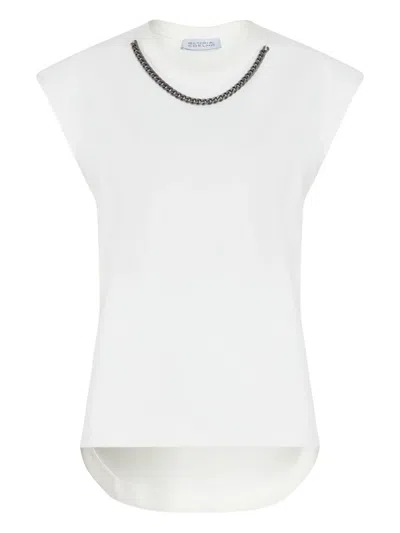 Gloria Coelho Chain-detail T-shirt In White