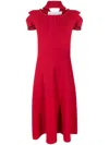 Gloria Coelho Cold-shoulder Midi Dress In Red