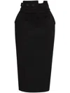Gloria Coelho Coluna Midi Skirt In Black
