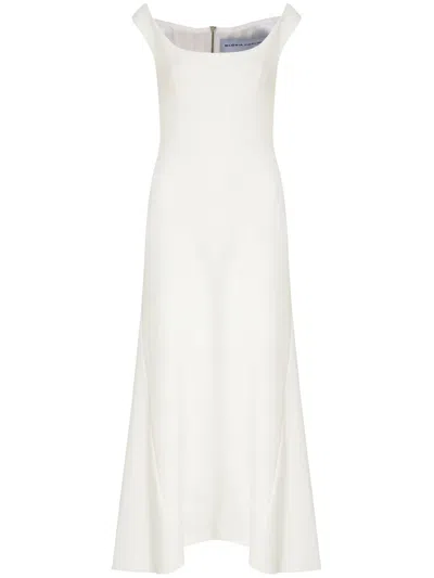 Gloria Coelho Corselet Regata Maxi Dress In White