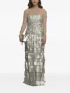 Gloria Coelho Crystal-embellished Mesh Top In Gray