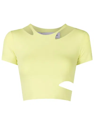 Gloria Coelho Cut Out-detail Cropped T-shirt In Green