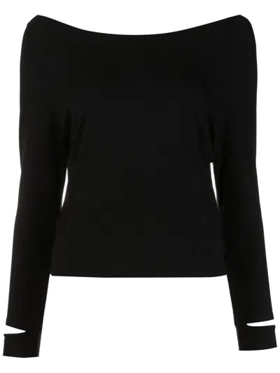 Gloria Coelho Cut-out Detail T-shirt In Black
