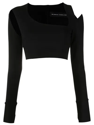 Gloria Coelho Cut-out Detailed Crop Top In Black