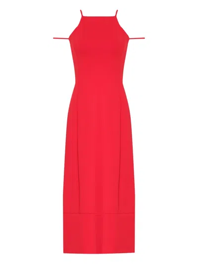 Gloria Coelho Cut-out Midi Dress In Red