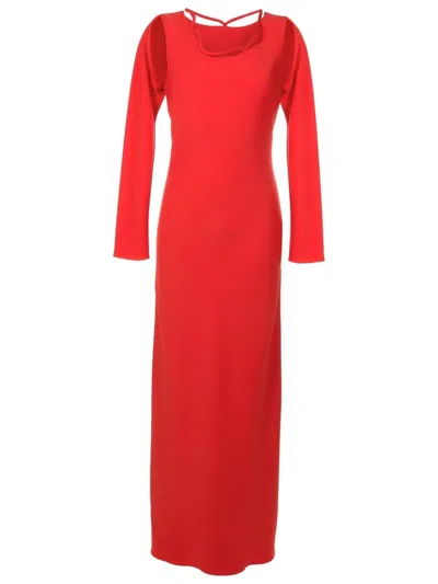 Gloria Coelho Cut-out Midi Dress In Red