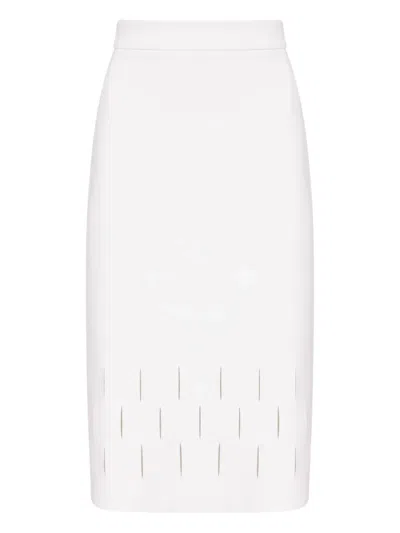 Gloria Coelho Cut-out Midi Skirt In White