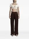 Gloria Coelho Cut-out Ribbed Top In White