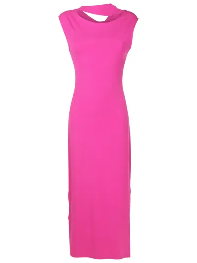 Gloria Coelho Cut-out Sleeveless Maxi Dress In Pink