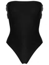 Gloria Coelho Cut-out Strapless Swimsuit In Black