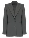 Gloria Coelho Detachable-sleeves Blazer In Gray