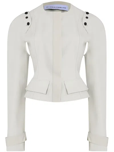 Gloria Coelho Detachable-sleeves Jacket In White