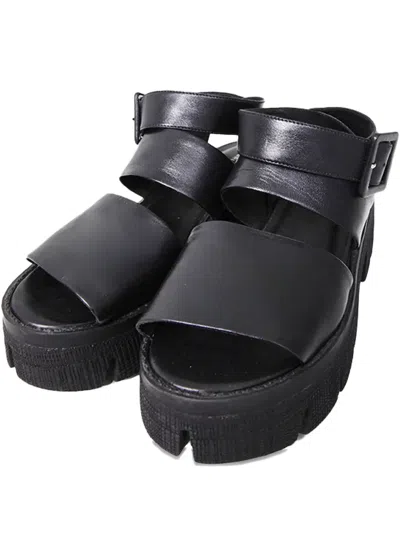 Gloria Coelho Double-strap Platform Sandals In Black