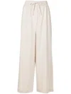 Gloria Coelho Drawstring Palazzo Pants In Neutrals