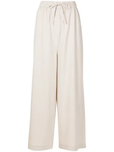 Gloria Coelho Drawstring Palazzo Pants In Neutrals