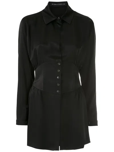 Gloria Coelho Fitted Waist Shirt In Black