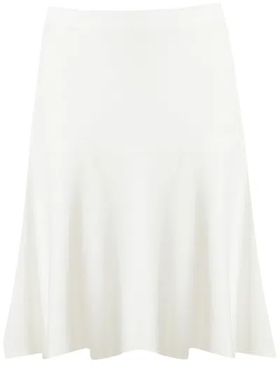Gloria Coelho Flared Skirt In White