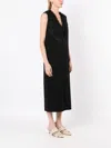 Gloria Coelho Floral-appliqué Midi Dress In Black