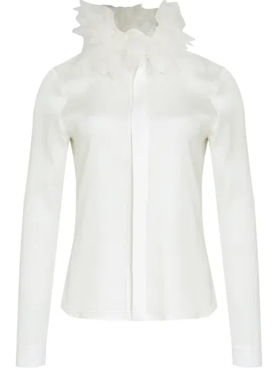 Gloria Coelho Floral-motif Shirt In Weiss