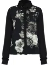Gloria Coelho Floral-print Shirt In Black