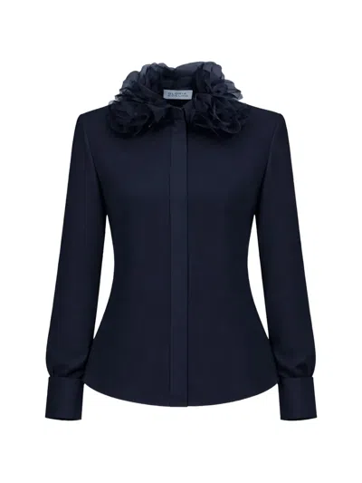 Gloria Coelho Floral-motif Blouse In Brown