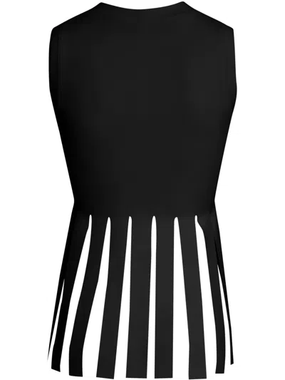 Gloria Coelho Fringed Top In Black