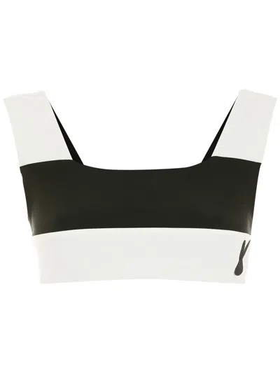 Gloria Coelho Geometrico Bikini Top In Black