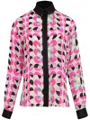 Gloria Coelho Graphic-print Silk Shirt In Pink