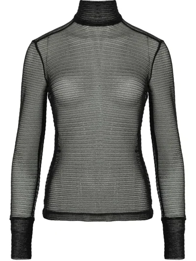 Gloria Coelho High-neck Top In Schwarz