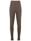 Gloria Coelho High-waisted Panelled Leggings In Brown