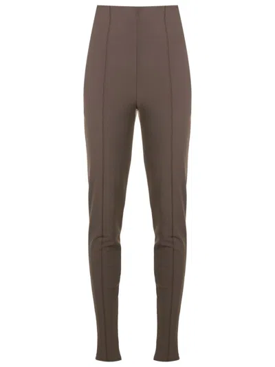 Gloria Coelho High-waisted Panelled Leggings In Brown