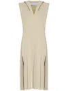 Gloria Coelho Hooded Fringed Mini Dress In Neutrals