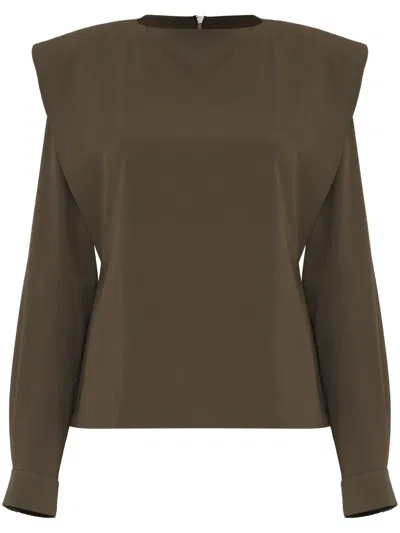 Gloria Coelho Isabella Fiorentino Blouse In Brown
