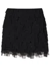 Gloria Coelho Layered High-waisted Skirt In Blue