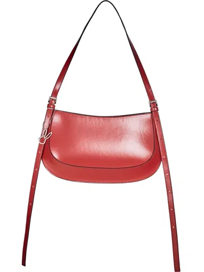 Gloria Coelho Leather Shoulder Bag In Red