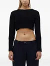 Gloria Coelho Lilian Pacce Ribbed Cropped Top In Black