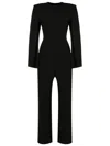 Gloria Coelho Long Slit-sleeve Jumpsuit In Black
