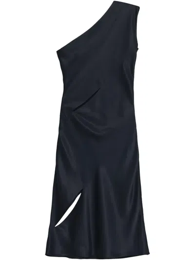 Gloria Coelho One-shoulder Dress In Blue