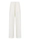 Gloria Coelho Pleated Drawstring Trousers In White